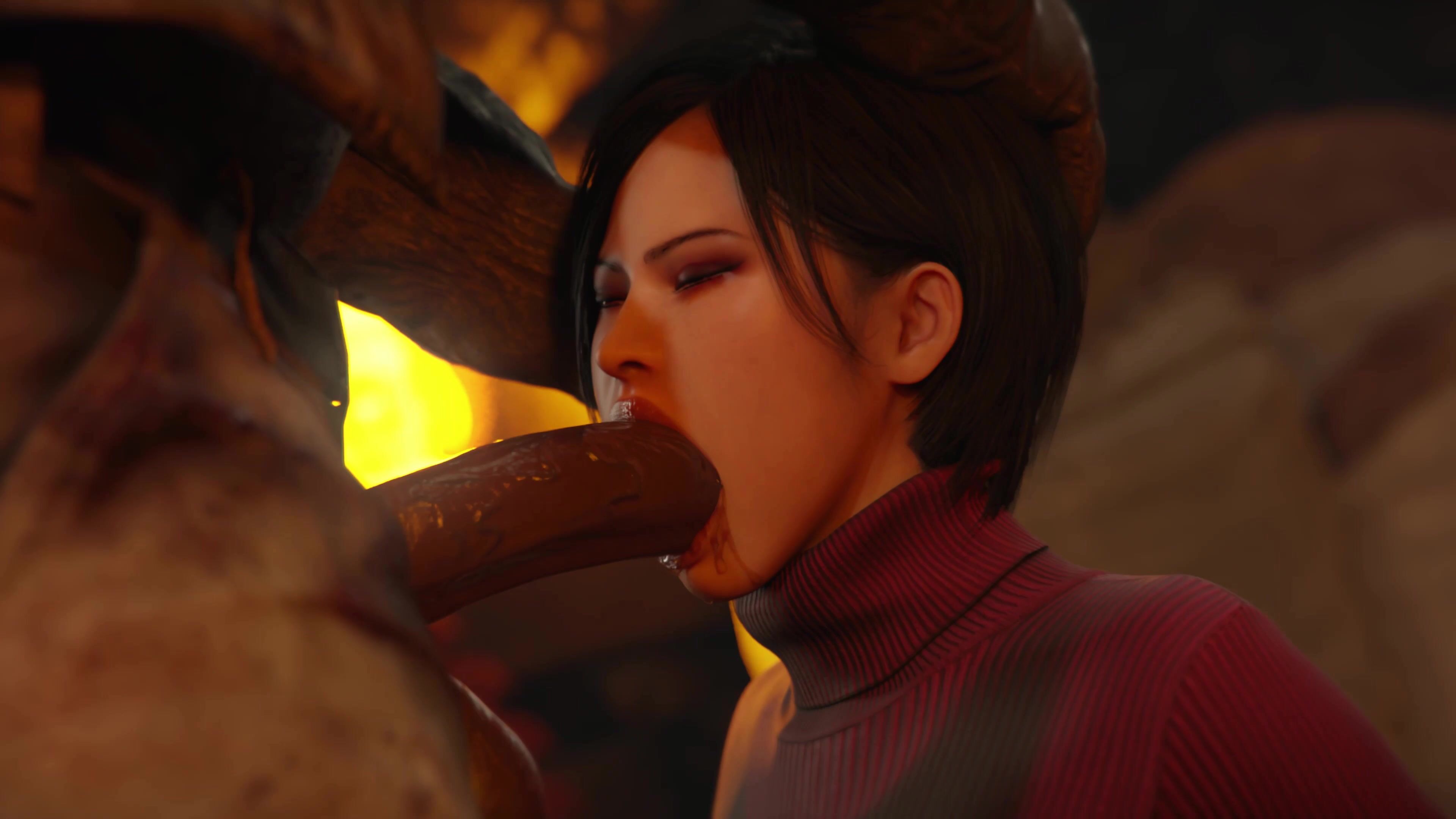 The Monster Forces His Massive Cock Deep Into Ada Wong\