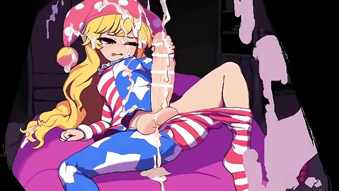 Futa Clownpiece Almost Fills Her Room With Her Massive Cum