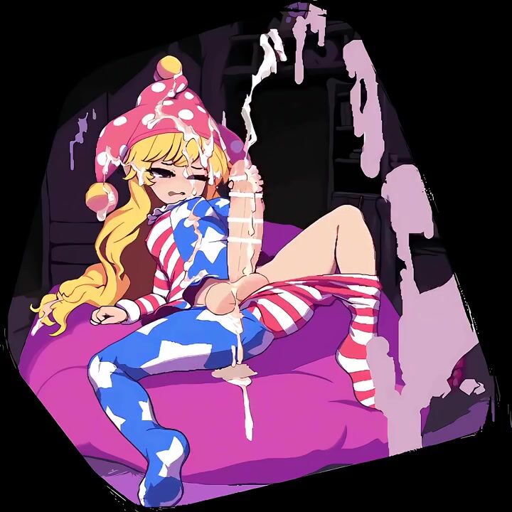 Futa Clownpiece Almost Fills Her Room With Her Massive Cum