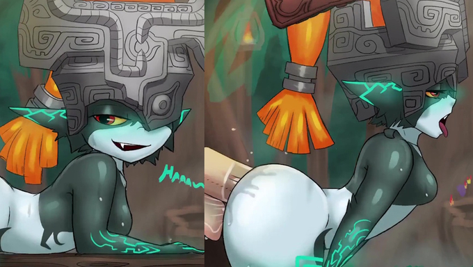 Midna's Face Melts Into Ahegao As She Gets Ravaged Deep In The Forest