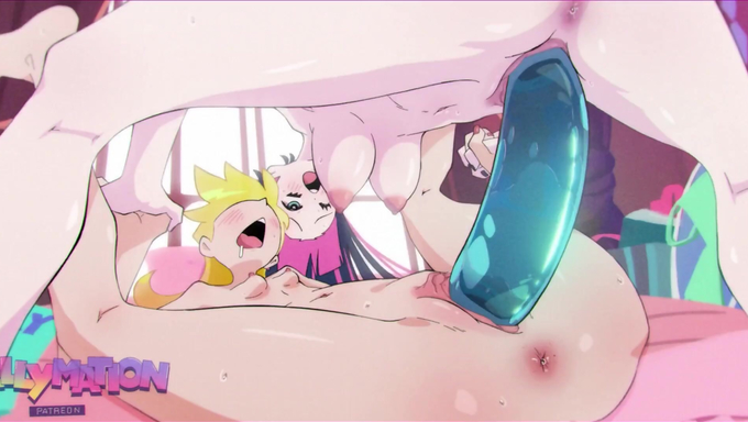 Stockiel And Pantiel Hit A Massive Summit With A Double-Ended Dildo