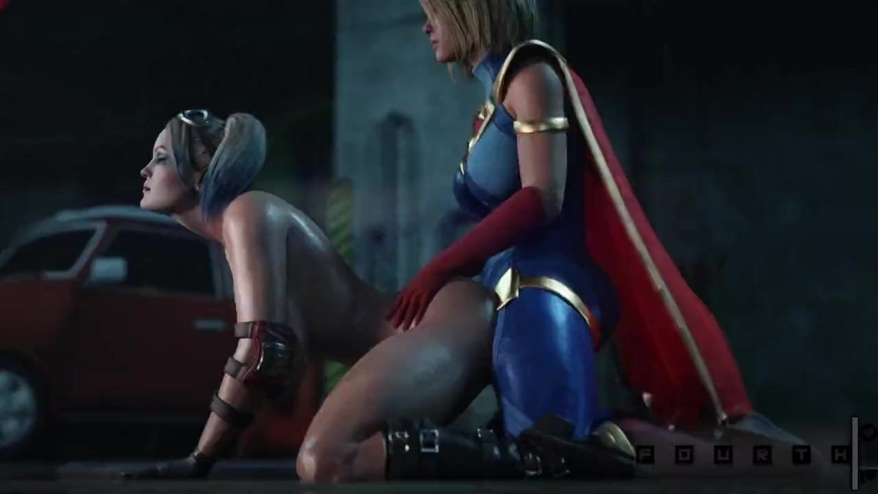 Futa Supergirl Fucks Harley Quinn While The NYPD Stands By