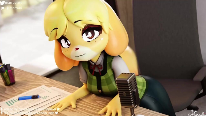 Isabelle's Normal Workday Ends In A Rough Office Breeding
