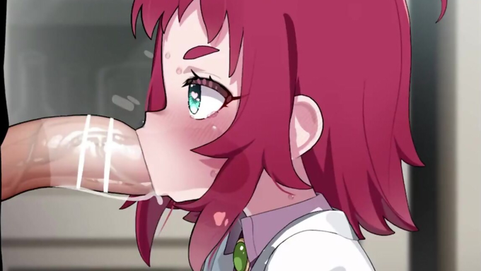 Innocent Red-Haired Chick Deepthroats A Huge Cock And Drains His Cum