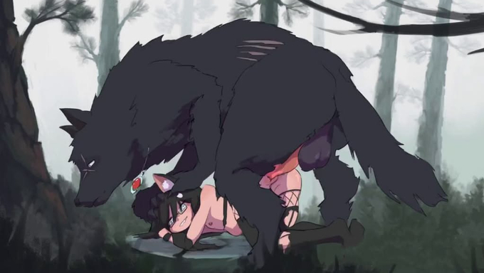Naughty Mochi Teases Her Wolf To Get Creampied In The Deep Woods