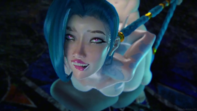 Restrained Jinx Gets Her Hair Pulled While Taking Backshots From A Stranger