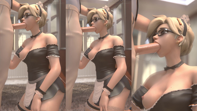 Maid Mercy Gets Her Mouth Fucked In The Room Of The Numbani Estate