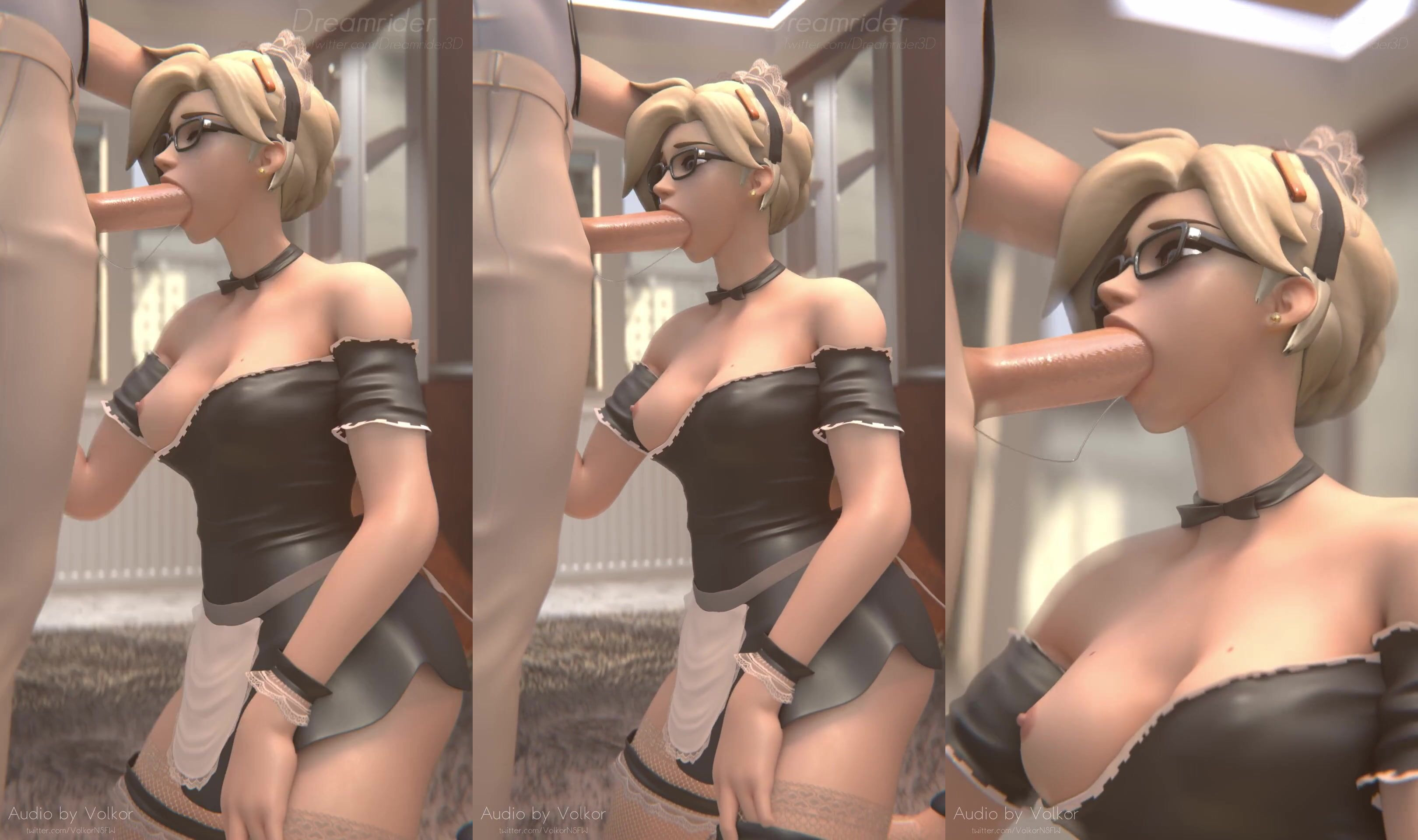 Maid Mercy Gets Her Mouth Fucked In The Room Of The Numbani Estate