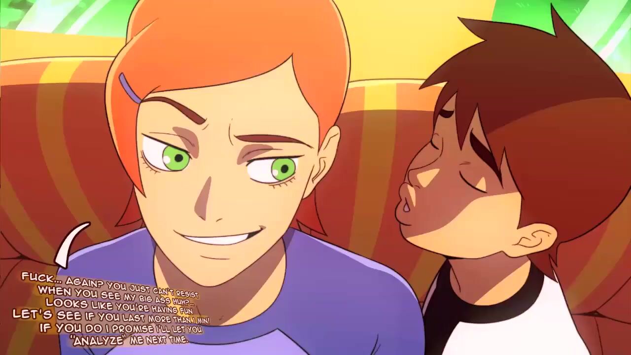Ben Tennyson Cums After Rubbing His Cock Against Gwen Tennyson’s Jiggly Ass