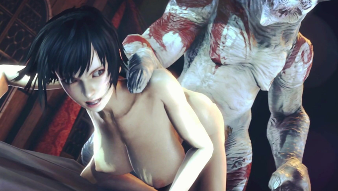 Pai Chan And Mila Take On The Beastly Monster Cocks Together