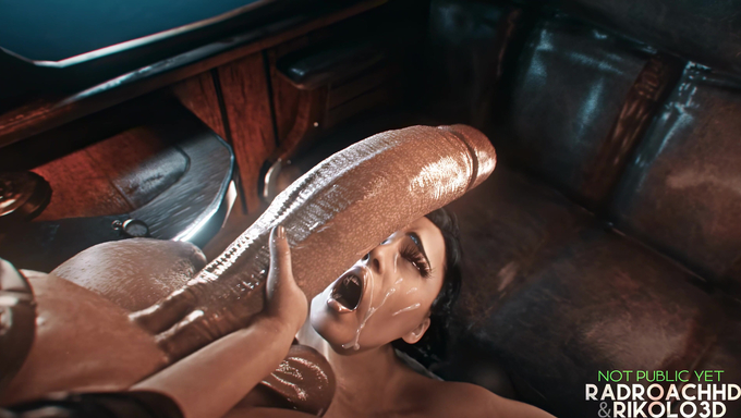 Ada Wong Uses Lady Dimitrescu's Huge Tits For Pleasure On The Train