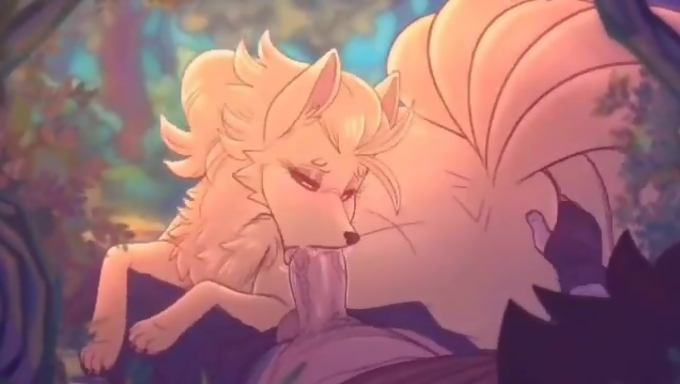 Ninetales' Tight Ass Gets Stretched By A Human In The Forest