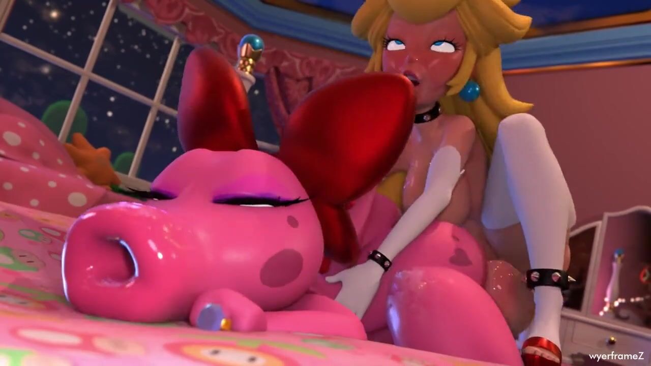 Rosalina Walks In On Birdo And Futa Peach Shooting Each Other\