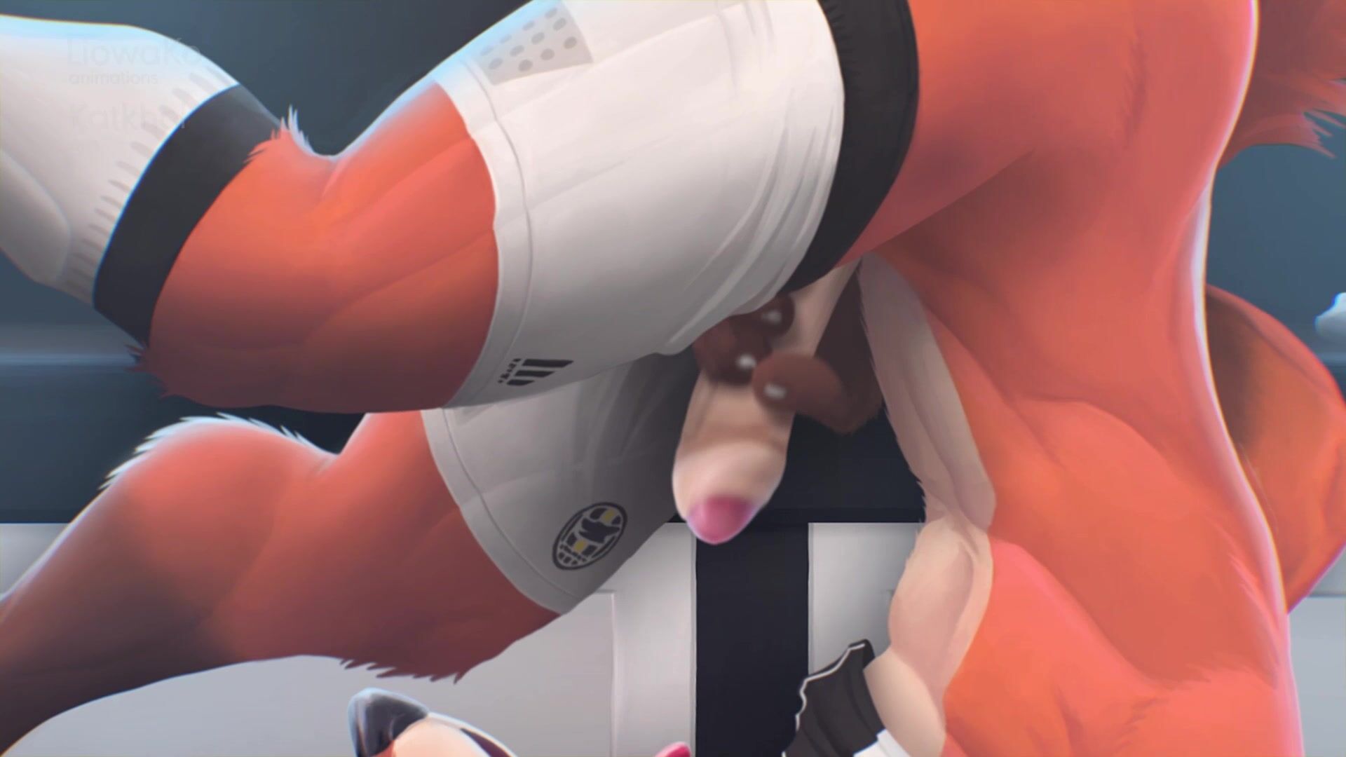 Naughty Red Fox Masturbates While Watching Gay Porn