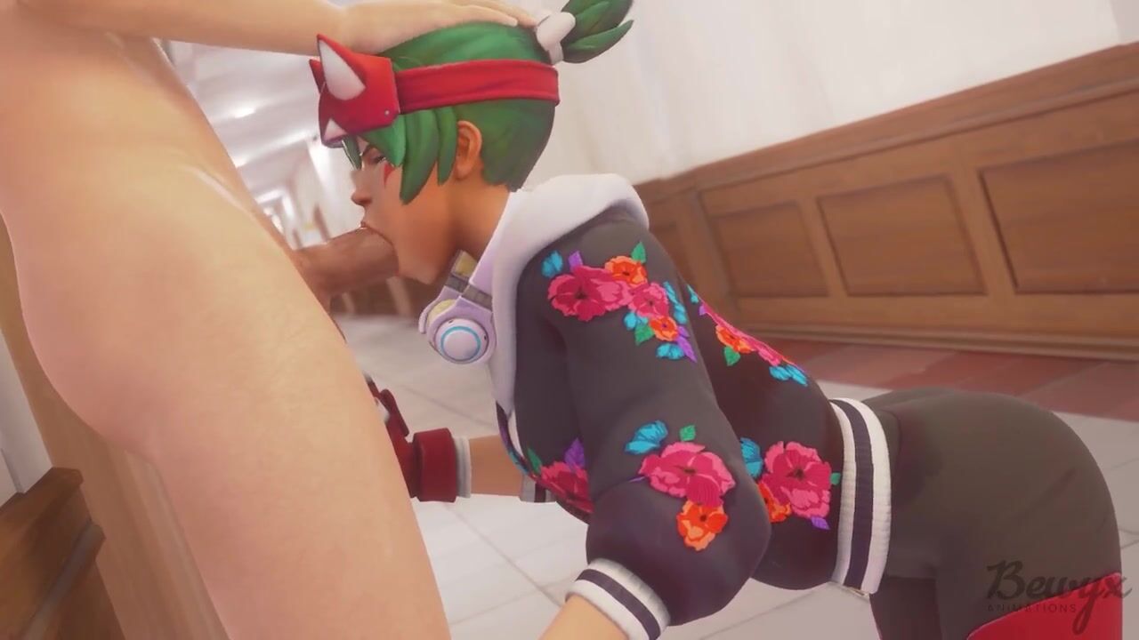 Kiriko Soaks Her Face With Cum After Getting Mouth Fucked In The Hallway
