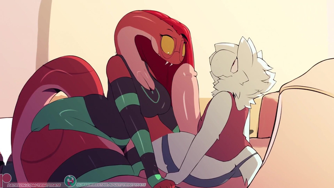 Elyssa Rides Snoot's Hard Dick Energetically On The Cozy Couch