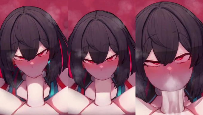 Xueyi's Intense Eyes Lock On As She Takes A Cock Deep Down Her Throat