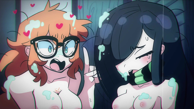 Horny Tentacle Comes Out Of Ouija Board And Roughly Penetrates Kaz And Aria's Holes