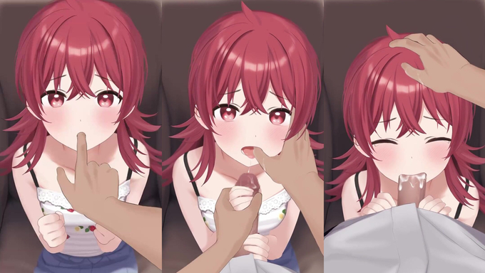 Kaho Komiya Gives A Sloppy BJ On The Sofa After Her Idol Performance