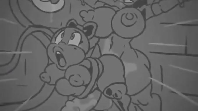 Piranha Plant Supports Restrained Futa Wendy And Princess Peach To Fuck Each Other