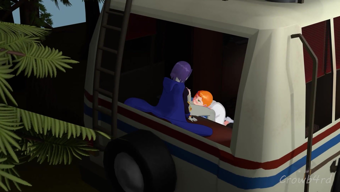 Gwen Tennyson Teases Futa Raven And Devours Her Cock Inside Her Uncle's Caravan