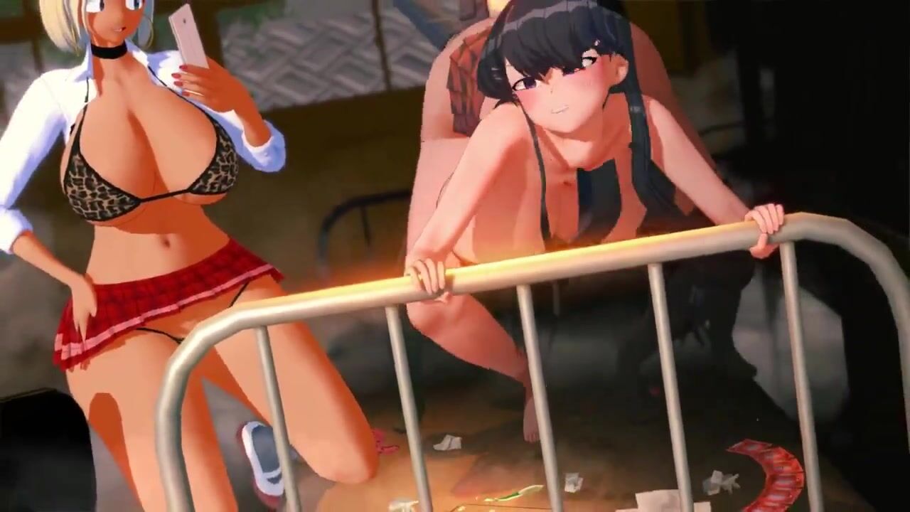Manbagi Rumiko Broadcasts Futa Najimi Osana Roughly Impregnating Shouko Komi On The Bed