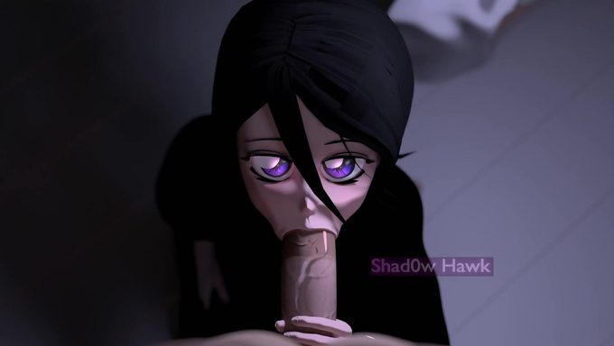 Rukia Kuchiki Focuses While Drawing Spiritual Energy Through A Cock