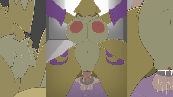 Renamon Gets Bred By A Human Through The Glory Hole