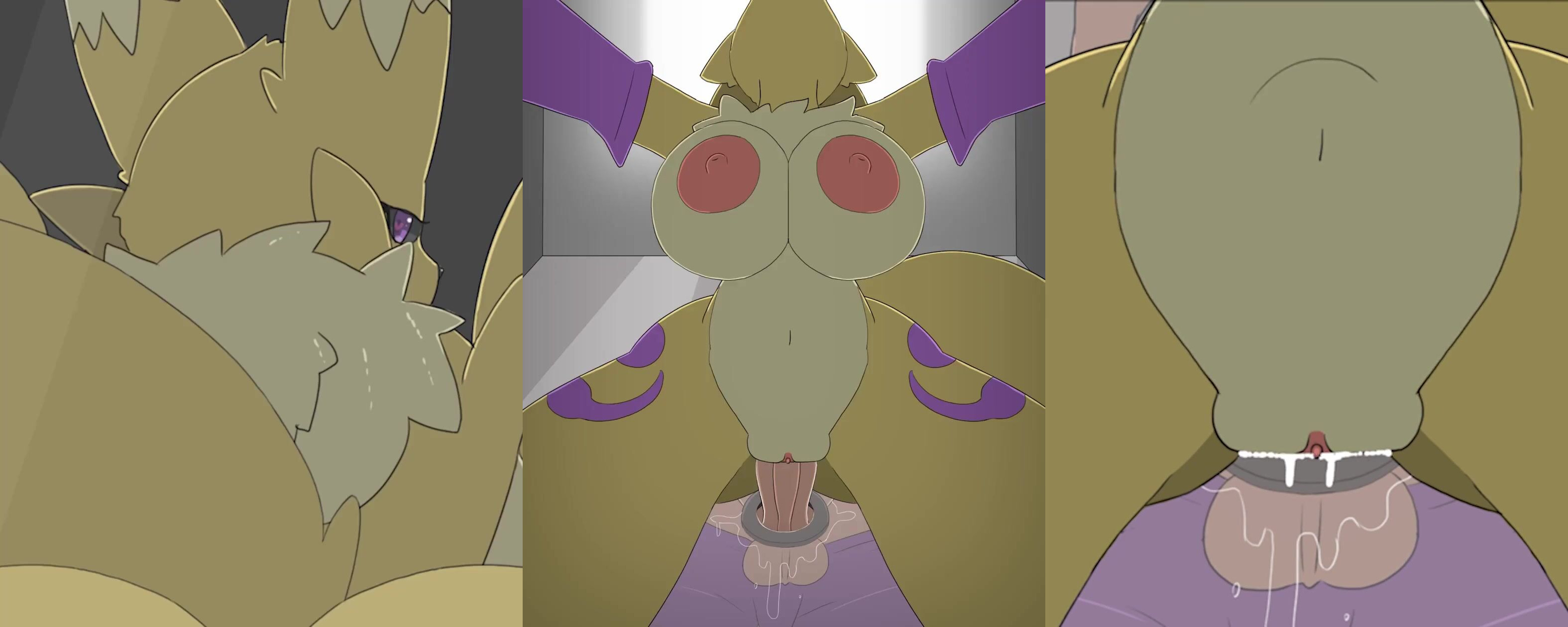 Renamon Gets Bred By A Human Through The Glory Hole