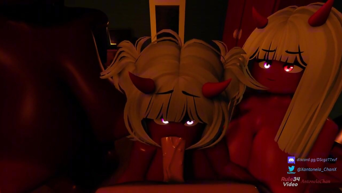 Three Busty Succubi Get Summoned By A Human To Pleasure His Cock