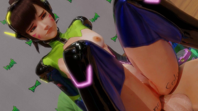 D.Va Bounces On A Cock During A Nano Cola Photoshoot