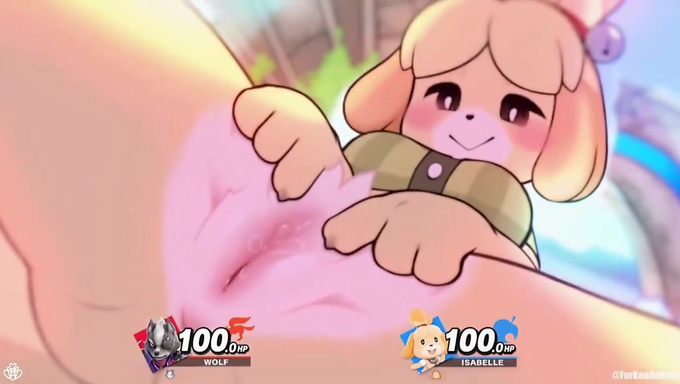 Isabelle Gets Creampied By Wolf During Their Battle