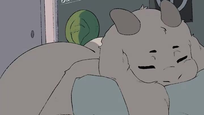 Ralsei Takes An Anal Pounding From His Roommate While He Sleeps