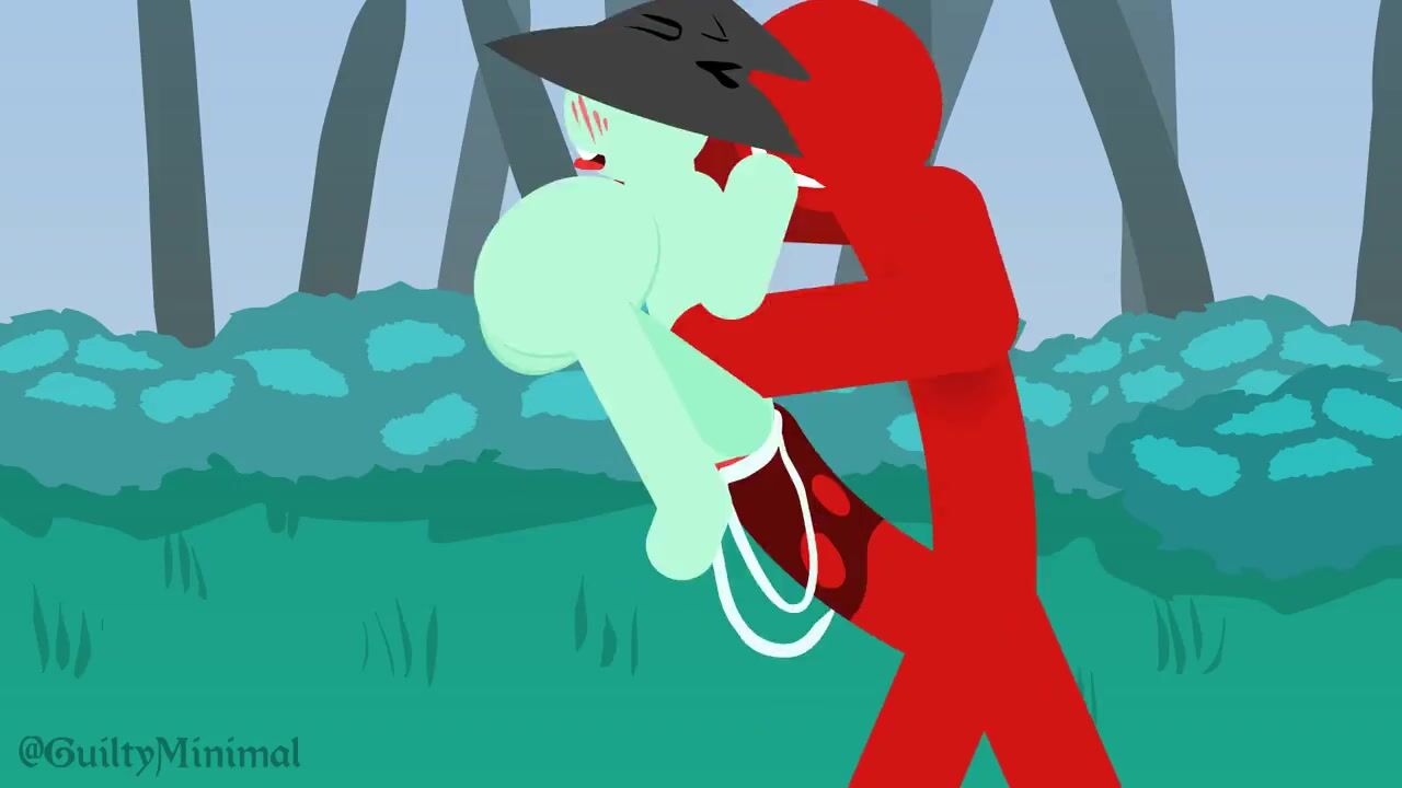 Giant-Titted Stick Girl Witch Gets Brutally Fucked By A Red Ogre In The Forest