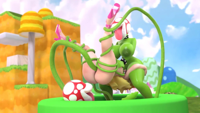 Princess Peach Gets Restrained And Ravaged By Piranha Plants