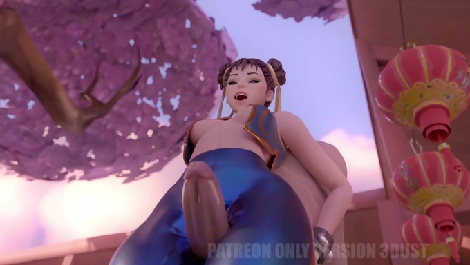 Chun-Li Gives A Thighjob After Her Training
