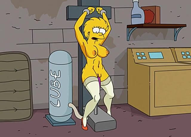 Restrained Lisa Simpson Gets Brutally Inflated By A Sex Machine