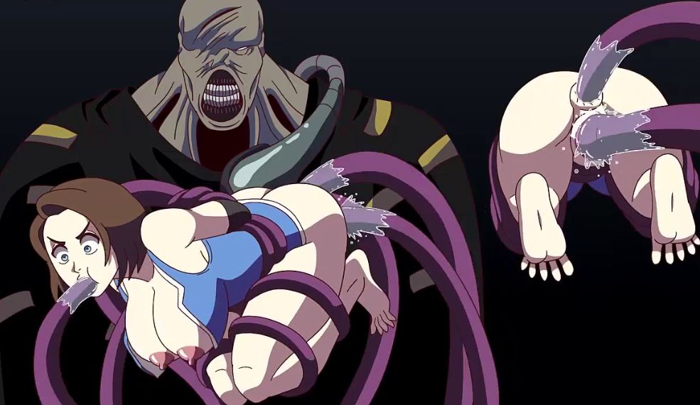 Nemesis Captures Jill Valentine And Penetrates Her Holes