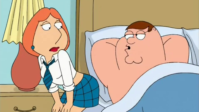 Peter Griffin Penetrates Lois Griffin's Ass While Wearing A School Uniform