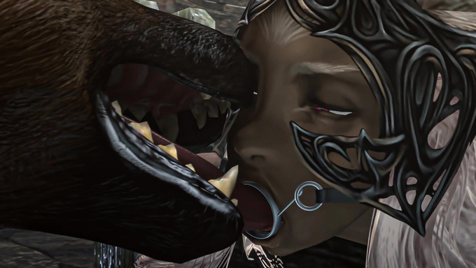 Restrained Fran Gets Spitroasted By Two Horny Dogs As A Punishment