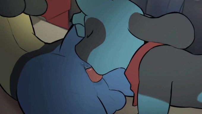 A Pair Of Lustful Lucarios Go Wild In A Primal Gay Fucking Session