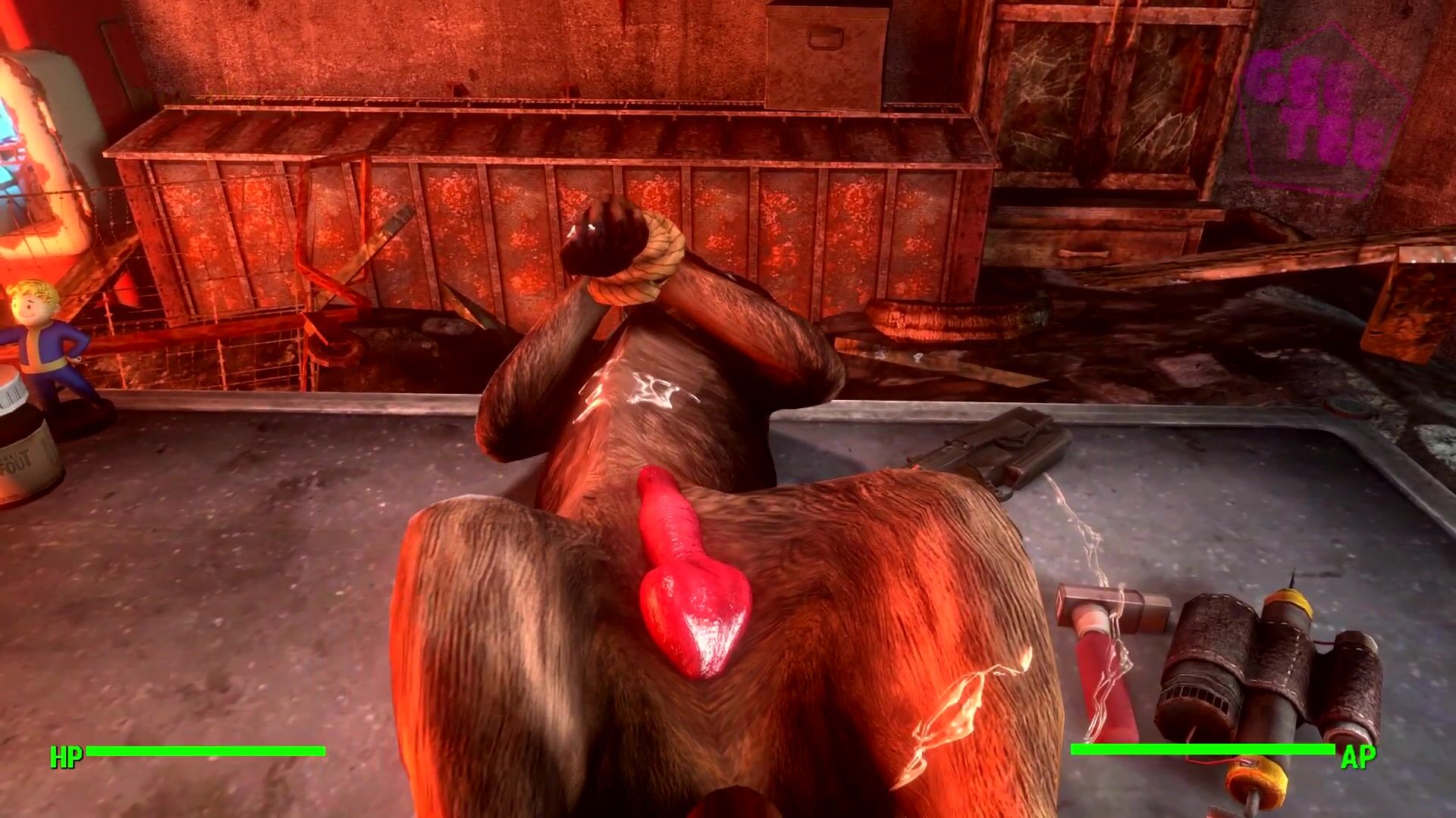 Restrained Dog Gets Anal Fucked By A Human