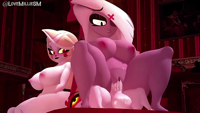 Niffty, Vaggie, And Charlie Enjoy A Hot Futanari Threesome