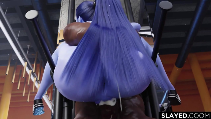 Big Black Cock Aims To Train Widowmaker's Tight Juicy Pussy