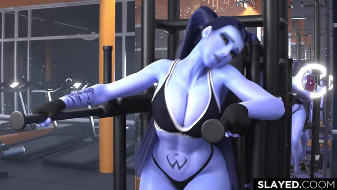 Big Black Cock Aims To Train Widowmaker's Tight Juicy Pussy