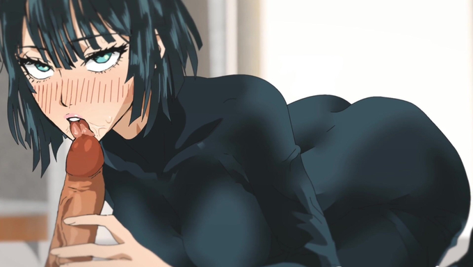 Fubuki Devours Saitama's Hard Cock While He Is Sleeping