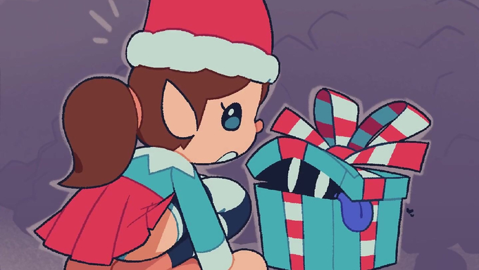 Poor Christmas Elf Gets Ambushed And Face Fucked By A Naughty Gift Box