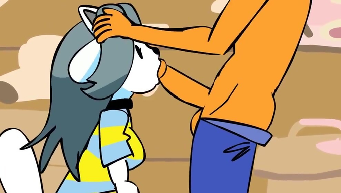 Temmie Serves Her Customer A Hot Blowjob Instead Of A Hot Coffee