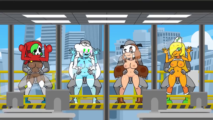 Cute Busty Players Compete In A Sloppy Four Way Match