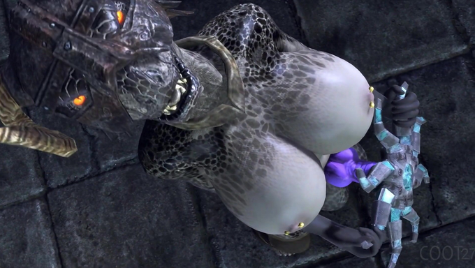 Futa Azura Receives A Blowjob From Her Star Artifact In The Open